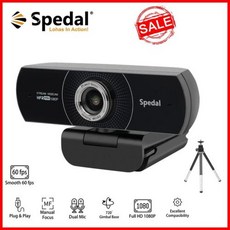 웹캠 Spedal PC Twitch Skype OBS Steam Conference 삼각대 포함 USB 웹 마이크 MF934HT HD 1080P 60fps