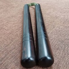 쌍절곤 봉술 창술 삼절곤 스펀지 스틸 알루미늄 원목 연습용 수련용, 블랙 우드 쌍절곤