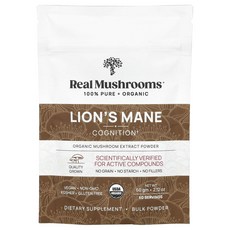 Real Mushrooms 노루궁뎅이버섯 유기농 버섯 추출물 분말 60g(2.12oz), Real Mushrooms 노루궁뎅이버..., 1개