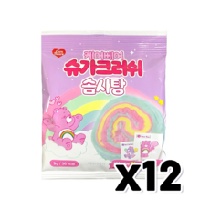 케어베어 슈가크러쉬 솜사탕 유기농원당간식 9g x 12개