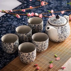 야마다 일본식 핸드 페인팅 언더 글레이즈 컬러 주전자 추수감사절 냄비 컵, 3. A, 1개