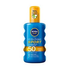 독일 니베아 썬 UV 드라이 프로텍트 스포츠 선 스프레이 SPF 50 200ml 100 투명 자외선 차단 땀 방지 엑스트라 워터프루프 선크림 선크림 태닝오일 선스프레이, 1개