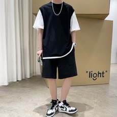 또바기 샵 여름 남자 트렌드 와이드 루즈핏 캐쥬얼 운동 투수영복