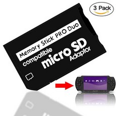 [해외] Ingelon 메모리 스틱 프로 듀오 어댑터 마이크로 SD 기억력 스틱 카드 TF MS 카드 리더 소니 PSP 어댑터 메모리 카드, 상세내용표시
