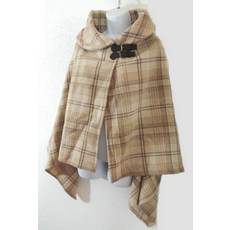 212081 랄프로렌 가죽 Buckle Equestrian Indian Wrap Lamb 울 케이프 Poncho 스웨터