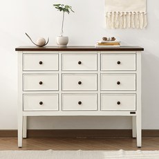  바네스데코 마드리엔 포인트 9D 콘솔 수납장, 아이보리 