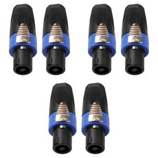 Neutrik Speakon NL4FC 용 충전식 휴대용 무선 스피커 2 10x4 극 오디오 커넥터 트위스트 잠금 플러그 1, 03 6Pcs, 6개
