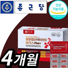 식약처 인증 종근당 철분 건강 영양제 엽산 비타민 D 플러스 염산 절분 식약청 인정 쳘분 2개월 6개월 1년 비타민B12 노인 사은품 추가 어지럼증 어지럼 예방 영양재 철뷴, 120정, 1개