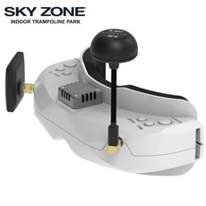 드론 RC카 전동건 배터리 SKYZONE SKY02O 2S-6S FPV 고글 5.8G 48CH Steadyview 수신기 640x400 OLED 스크, 01 WHITE