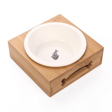 반려동물 높이조절 대나무 식기, C, 1개