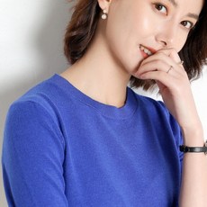생활도움 2020 가을 겨울 신상품 부드러운 캐시미어 100% 라운드 풀오버 울 니트 쇼트 박시