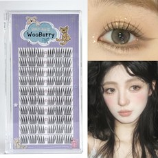 우베리 인조 가닥속눈썹 아이돌 포인트래쉬 A형 자연스러운 속눈썹연장 대용량 아이래쉬 10줄 60모