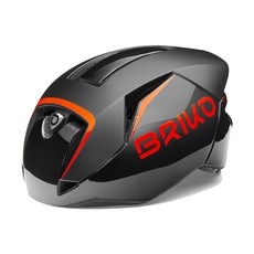 브리코 가스 플루이드 Gass Fluid 검정-오렌지 선수용 자전거 헬멧 국내배송