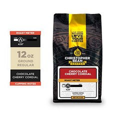 Christopher Bean Coffee - Chocolate Cherry Cordial Flavored Coffee (Regular Ground) 100% Arabica N, 1