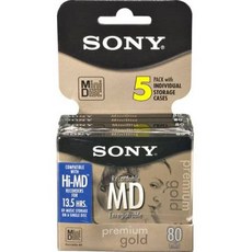 Sony Sony 5MDW80PL 80 Minute MiniDisc MD Premium Gold (5 Pack) (Discon, 상세내용참조