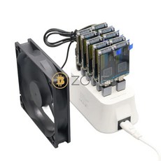 NerdMiner 비트코인 솔로 채굴기 10 포트 USB 허브 암호화 T-DISPLAY-S3 780kh/s BTC V2 78KH/S * 10 개, 한개옵션1
