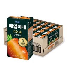 매일유업 매일야채 고농축 당근의 힘, 125ml, 144개