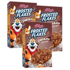 켈로그 Frosted Flakes 프로스티드 플레이크 초콜릿 시리얼, 388g, 3개