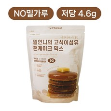Fibereat 노밀가루 저당 밀언니의 고식이섬유 팬케이크 믹스, 1개, 500g
