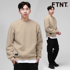 에프티엔티 FTNT 덤블 뽀글이 베이지 맨투맨
