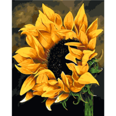 DIY명화그리기 만개한 해바라기 40 x 50 cm 부자되는 거실 현관 풍수지리 고풍스런 꽃 그림 액자 집콕 힐링 취미