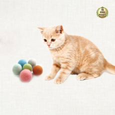  라이브잇 힐링타임 고양이 양모볼 장난감 NH-0115, 24개입, 랜덤 발송 