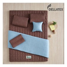 [델라텍스] 국내생산 천연라텍스 매트리스 5cm 퀸 + 고급커버