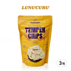 마마메 템페 칩스 치즈 비건 콩스낵, 3개, 50g
