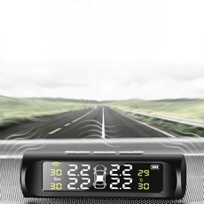 4륜 무선 태양열 TPMS 센서 공기압 측정기 모니터, 1개, 상세페이지 참고