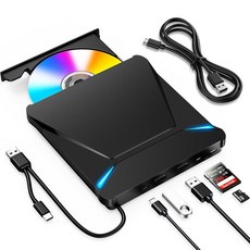 DVD드라이브 외장 [6In1신모델·USB3.0] CDDVD 플레이어 포함, 1개