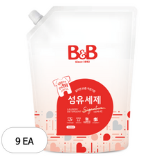 비앤비 섬유세제 유아세탁세제 1500ml, 1.5L, 9개