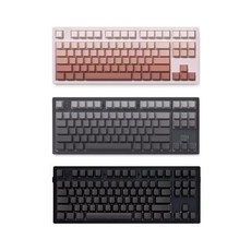 [chengyi] 최신출시 복령 FL ESPORTS MK870 사이드 각인 87키 기계식 게이밍 키보드/전키 핫스왑/RGB 램프 측면발광/3핀5핀 겸용OK, 무선버전, 레드축(선형축), 화이트, 텐키리스