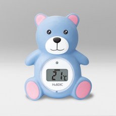 [오너클랜] 휴비딕 디지털 탕온도계 꼬마곰 HBT-1 목욕물 온도, 블루