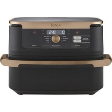 닌자 NINJA Foodi FlexDrawer 듀얼 존 뜨거운 공기 프라이어 10.4개의 칸과 탈착식 분리기가 있는 에어프라이어 들러붙지 않는 코팅 식기세척기 안전 바구니