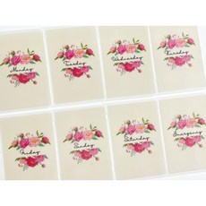 A9/3공속지 ♥ 빈티지 꽃 ♥일주일 예산 저축 바인더 속지세트 (8매) 현금 챌린지 다이어리 속지