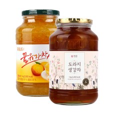 담터 유차차a1kg+ 평중 도라지생강차1kg 안전박스포장