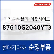 사이드미러(빽미러) 좌측 (87610G2040YT3) 아이오닉 전기차/하이브리드/더 뉴 하이브리드, 1개