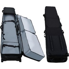 바퀴 달린 항공 여행을 위한 스키 가방 스노우보드 최대 210CM 900D 헤비 듀티 옥스, Black
