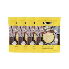 Lodge 스킬렛 콘브레드 주철팬 사용 가능 454g 4개 홈베이킹가루, 1.816kg