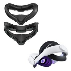 메타퀘스트 얼굴 패드 인터페이스 Kiwi Design VR 안면 교체 오큘러스 퀘스트 2 5in1 액세서리 페이스 커버 브래킷 렌, 12 2pcs as show, 1개