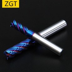 ZGT 밀 커팅 HRC65 4 플루트 합금 카바이드 밀링 텅스텐 스틸 커터 엔드 금속 커터 4mm 6mm 8mm 10mm 12mm, 2x4Dx50L