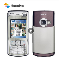 Nokia N70 Refurbished-Original N70 Phone 2..1 FM 라디오 블루투스 Symbian OS 아랍어 키보드, 배터리 1 개 충전기 1 개, 전체 은색