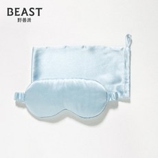 THEBEAST 야수파 좋다 꿈 실크 햇빗가리기 누에실 여행 생일 선물, 좋은 꿈 실크 안대 -물결 블루