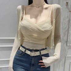 라라홀리 샤벳 크로스 쉬폰 나시탑 가디건 세트 라홀리 샤벳 크로스 쉬폰 나시탑 가디건 세트