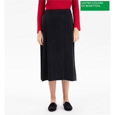 베네통 절개 슬릿 밴딩 스커트 BASK54861 BK