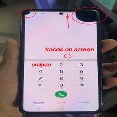 삼성 Z 플립 4G LCD 디스플레이 터치 스크린 어셈블리 삼성 Z 플립 4G SMF700 스크린용 결함 LCD, 07 Lightpink, 1개