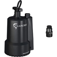 1.6 HP 수중 섬프 펌프 4858GPH 청정 및 더러운 물 이송 펌프풀 가든 지하 저장고 연못용 플로트 스위치 포함, 1/2 HP, 1개