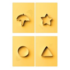 달고나 만들기 4종 모양틀 세트 게임용 외국인선물 주방, 모양틀 4p set, 1개