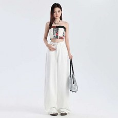 여성와이드 팬츠 청바지 여름 여성 연청 진청