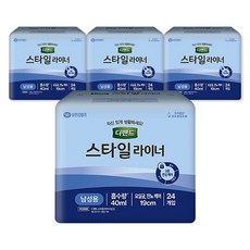 유한킴벌리 디펜드 스타일 라이너 남성용, free, 24매, 4팩